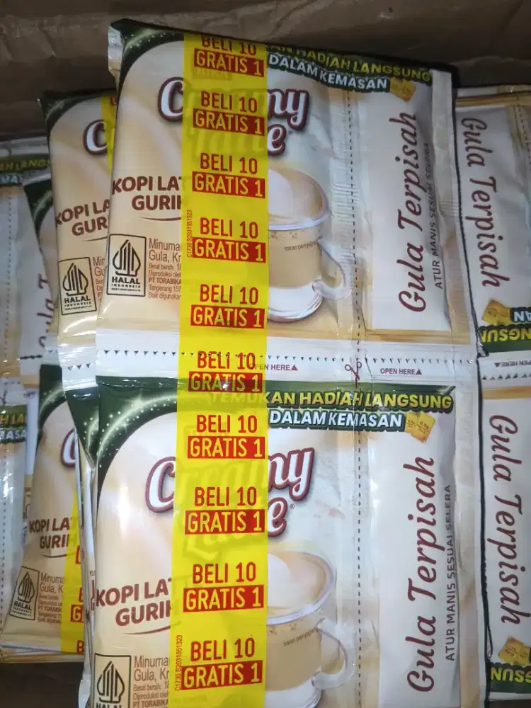 Torabika Creamy Late satu renceng 10+1 sachet