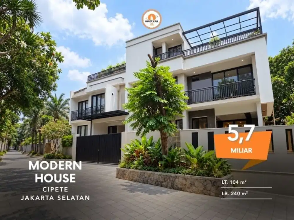 Jual Rumah Baru Modern Cipete 3 Lantai SHM