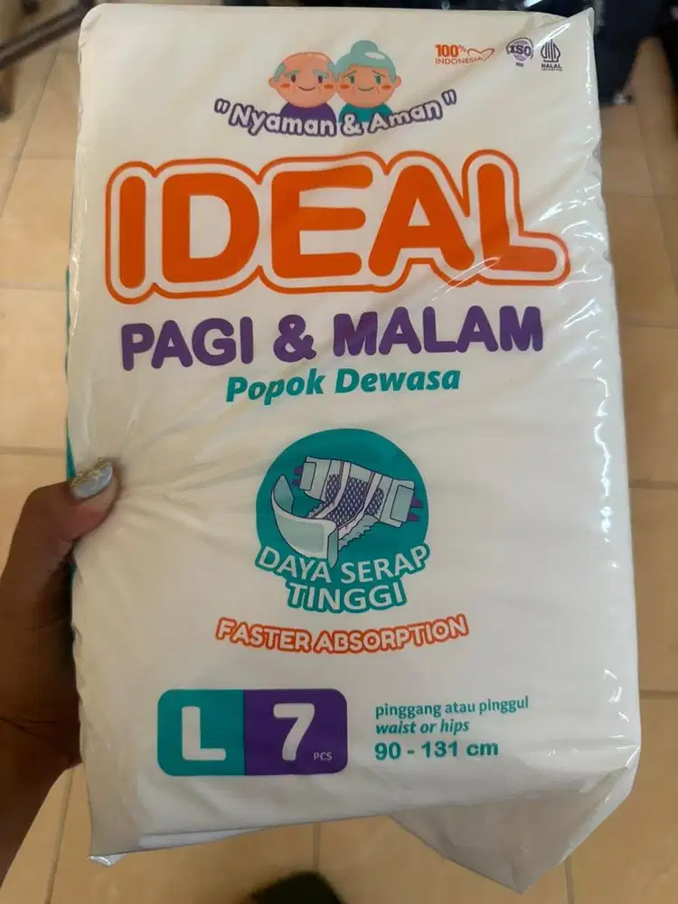 Popok dewasa IDEAL perekat ukuran L isi 7