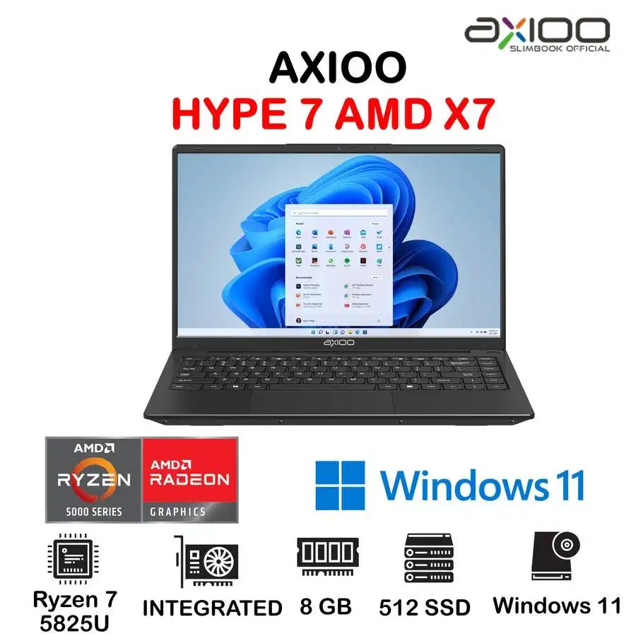 Axioo Hype 7 AMD X7-2 Ryzen 7-5825 8GB 512GB Win11