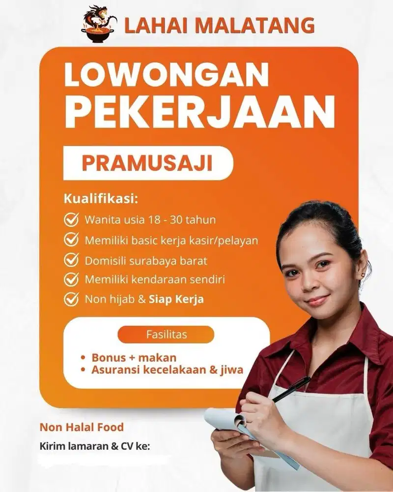 Lowongan Kerja Pelayan/Waitress