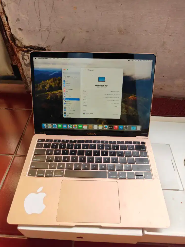 Macbook air 2019,13,3 inc 8/128gb pink digimap fullset original mulus
