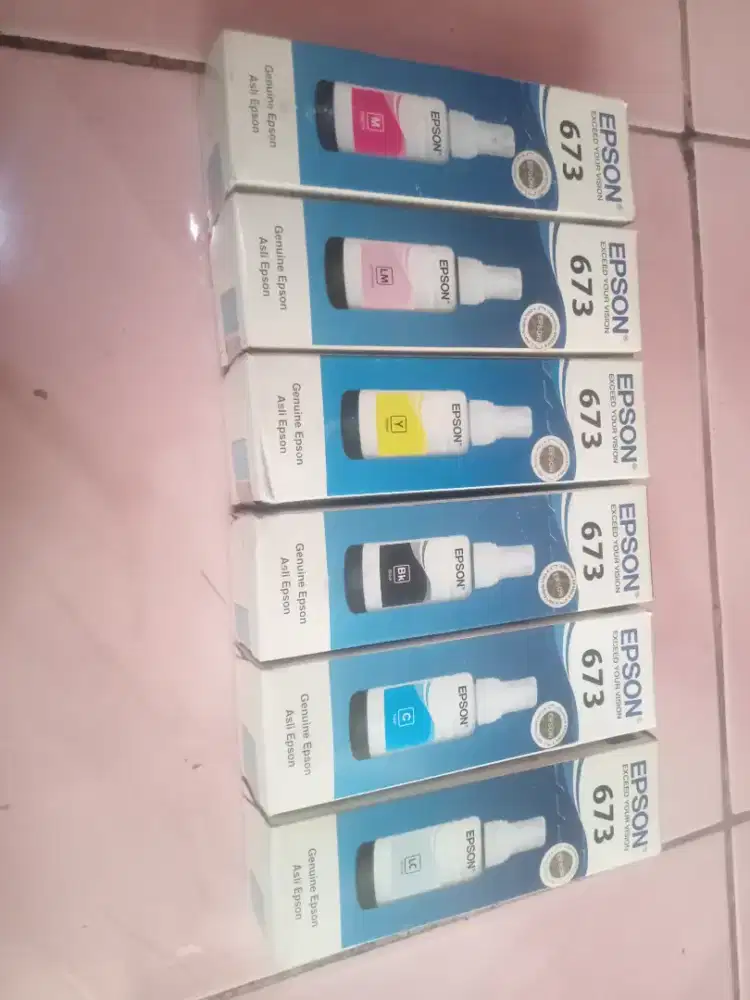 Tinta Epson 673 C, Y, M, B, LC, LM