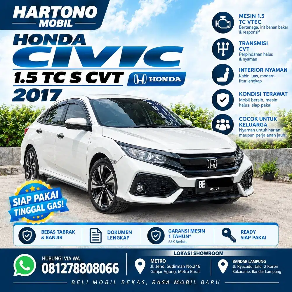 CIVIC 1,5 TC S CVT 2017