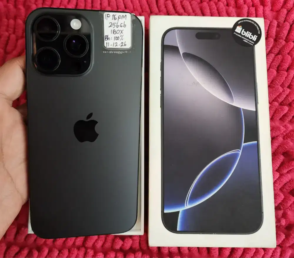 Iphone 16 pro max 256gb ibox bh 100 garansi on