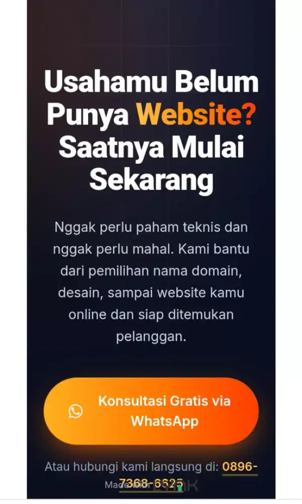 JASA PEMBUATAN WEBSITE/ TOKO ONLINE UMKM ,BAYAR SETELAH JADI