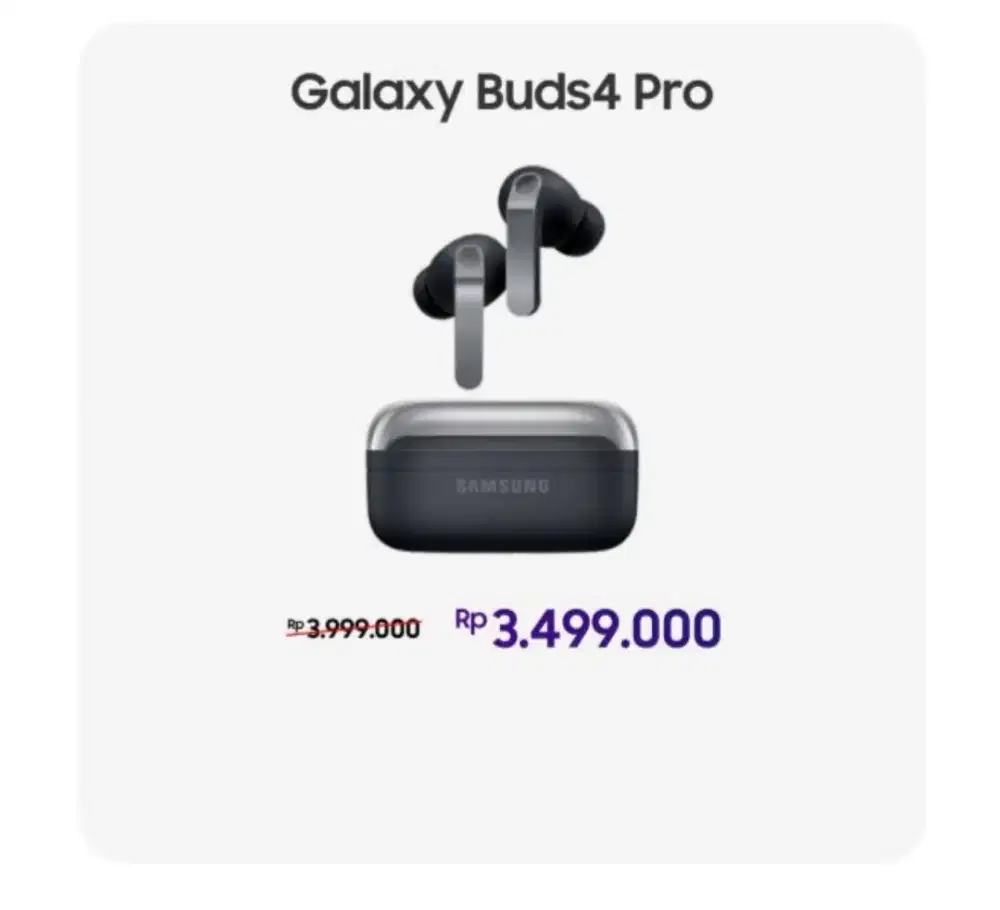 Samsung Galaxy Buds4 Pro – Promo Rp3.499.000 | Bisa Cicilan Indodana