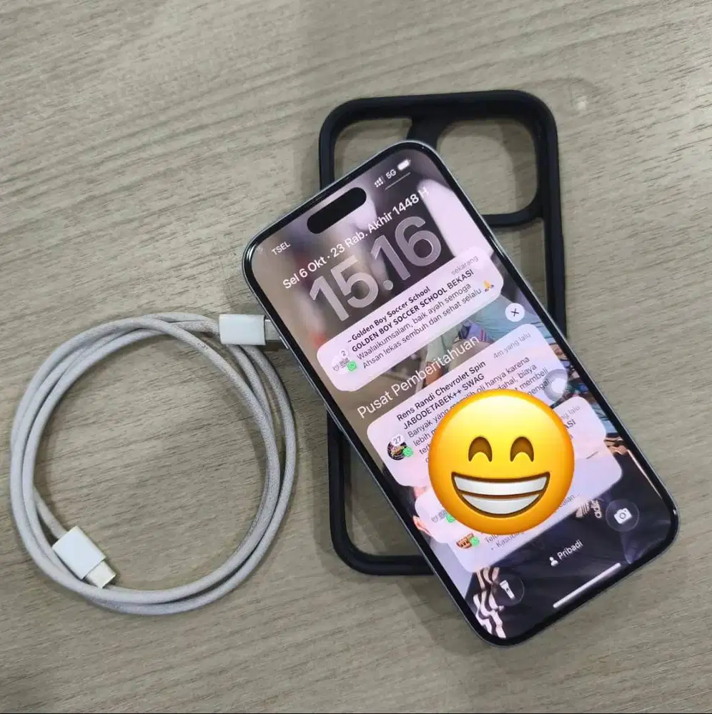 Iphone 15 Internal 256 gb ex IBOX White Blue