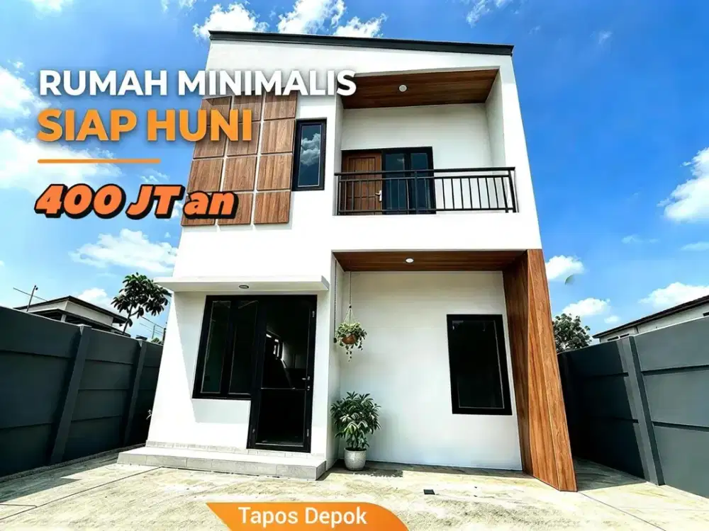 Hunian New Bebas DP Siap Huni - 2 Lantai di Pekapuran Sukamaju Baru Tapos Depok