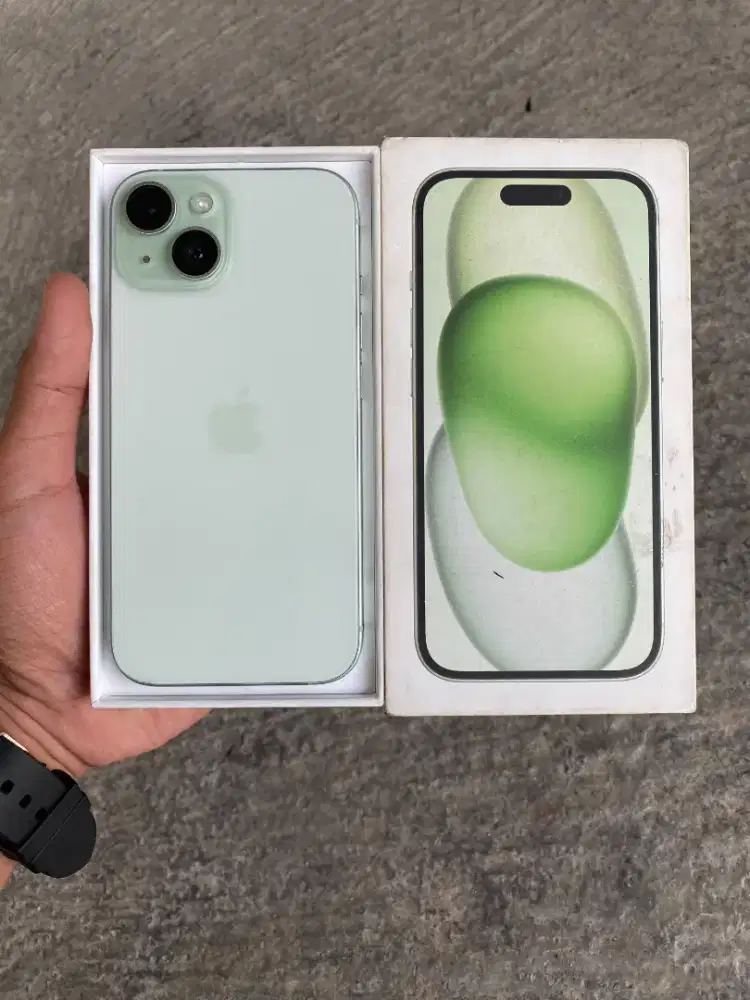 iPhone 15 Basic 256GB (Green), BH100%/162, Terdaftar Beacukai Resmi