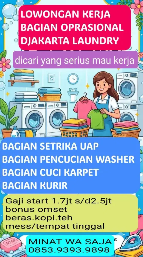 Lowongan kerja dilaundry