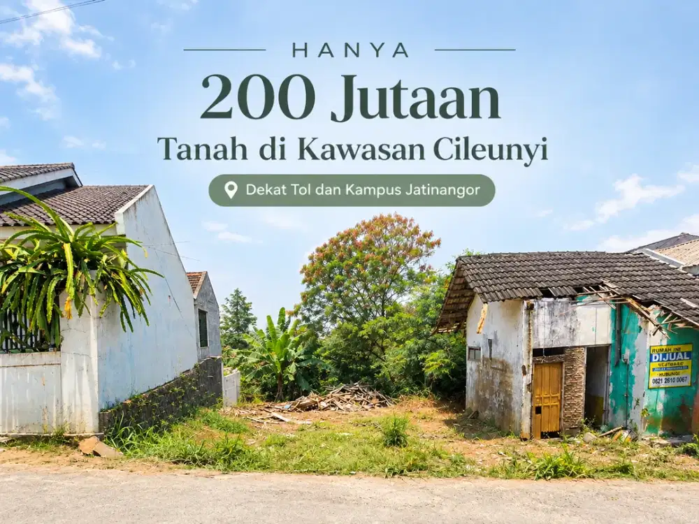 Tanah SHM Cileunyi bisa Diangsur 12 Kali - 200 Jutaan
