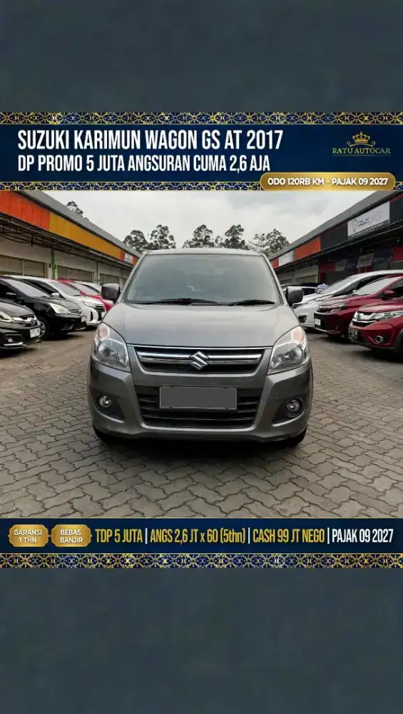 DP PROMO 5JT ANGSURAN 2,6 KARIMUN WAGON GS AT 2017 GREY