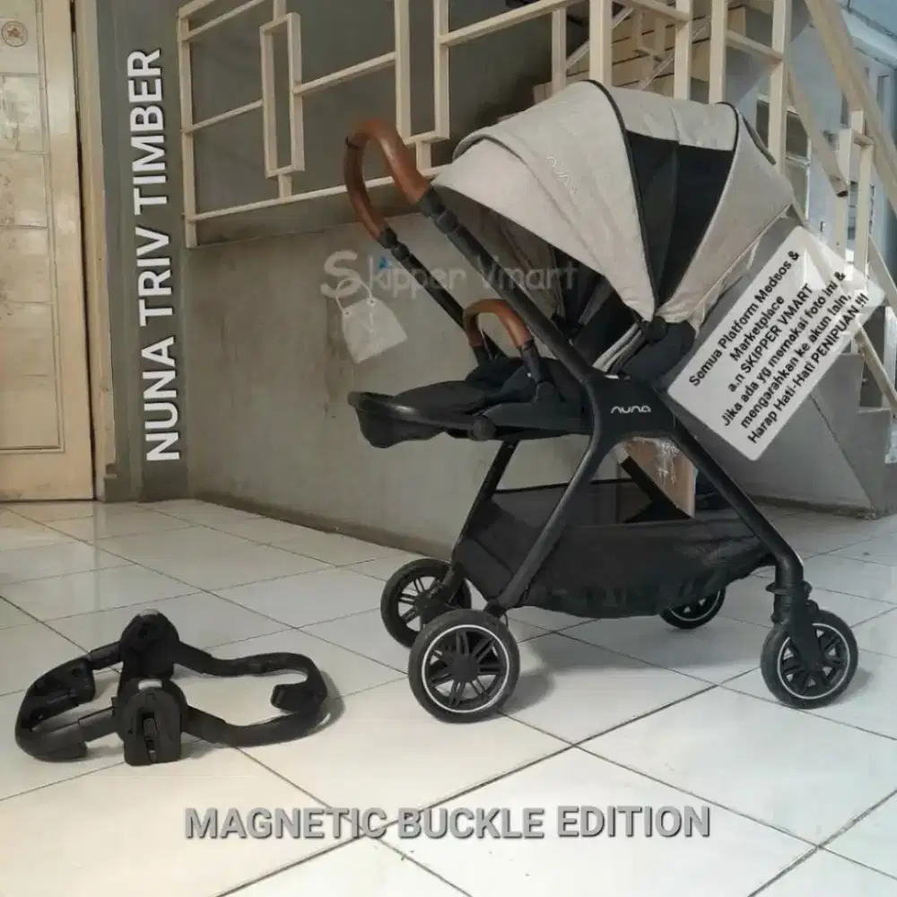 Stroller Stroler NUNA TRIV TIMBER MAGNETIC BUCKLE