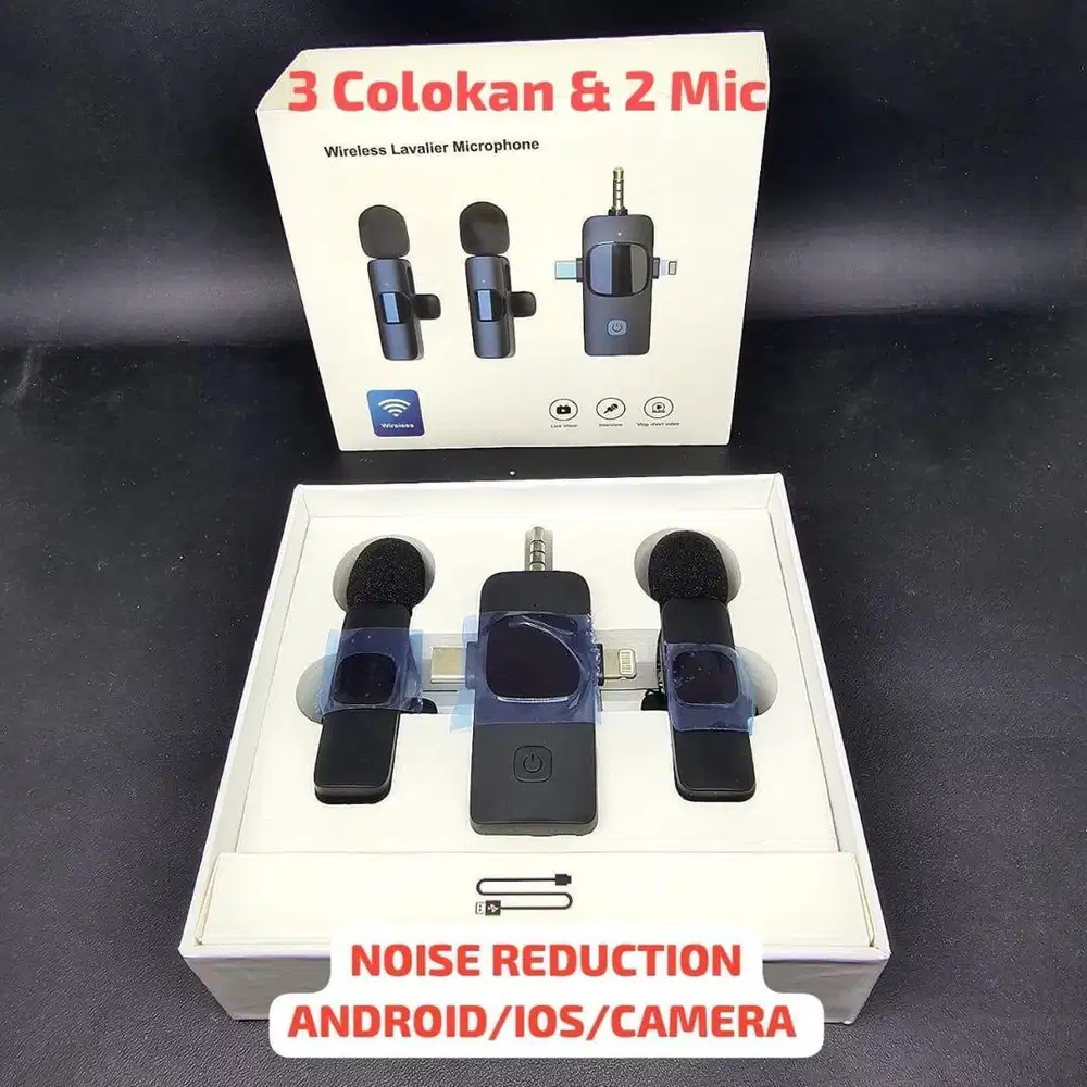 Microphone Wireless Lavavier 2 in1