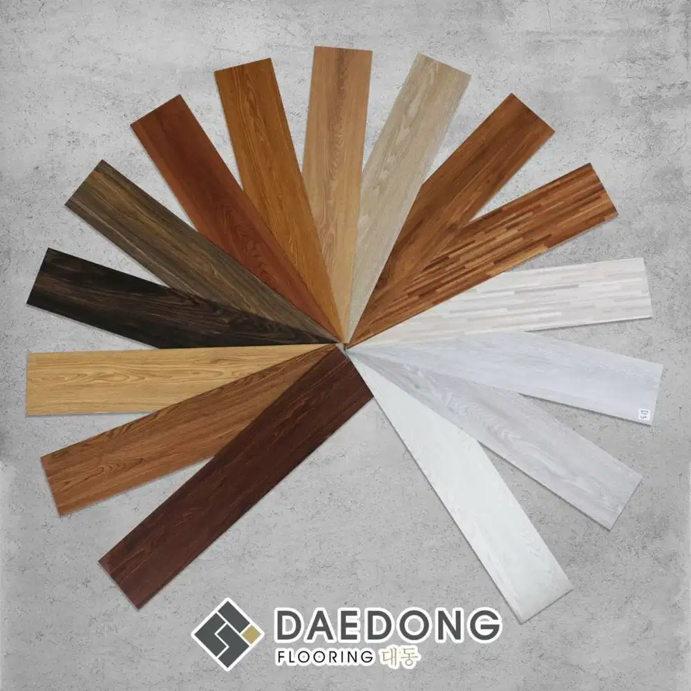 Lantai Vinyl Kayu 3mm Daedong (F) Motif Wood - Tahan Air dan Rayap