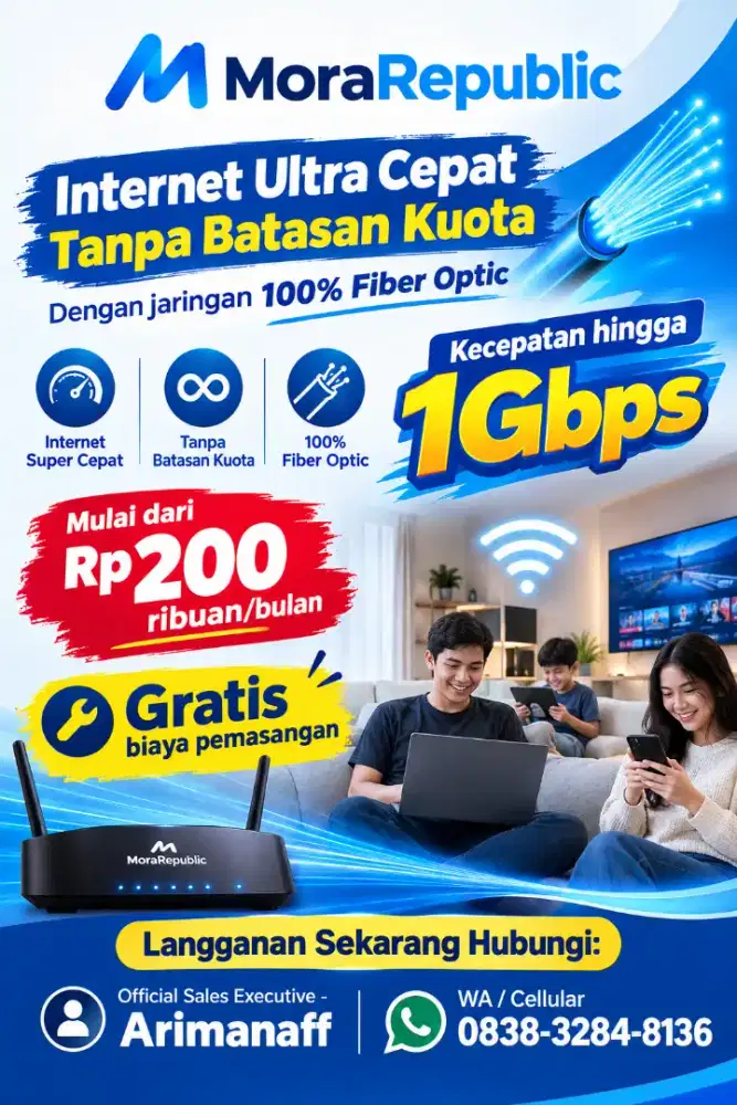 Pemasangan Internet WiFi Gratis Pemasangan