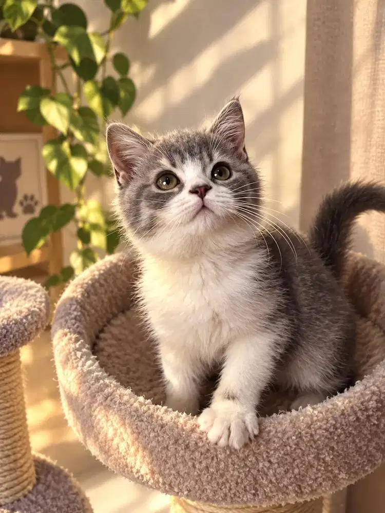 Kucing british shorthair x scottish fold kitten jantan