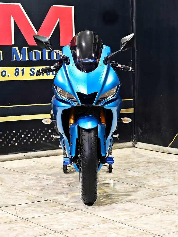 Yamaha R25 V2 black matte mewah Th 2019. Anugerah Motor Rungkut tengah