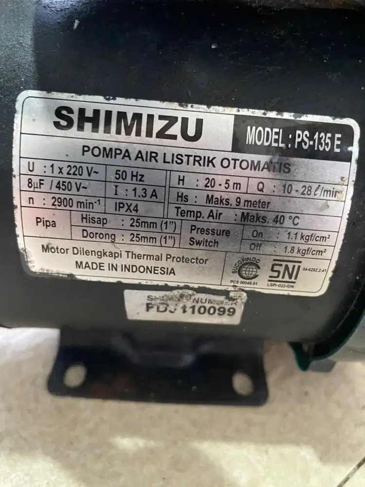 Mesin Pompa Air Bekas Kondisi Bagus – Siap Pakai
