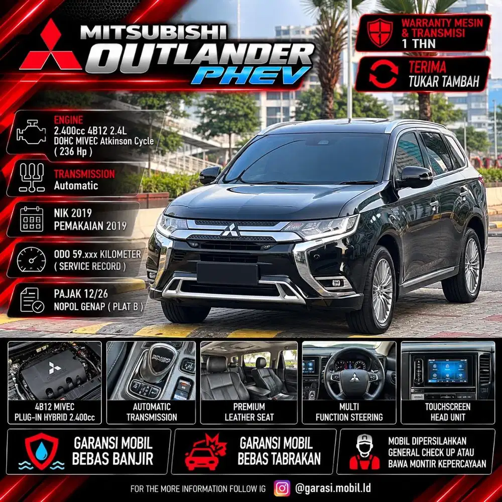 Mitsubishi Outlander PHEV 2.4L 2019
