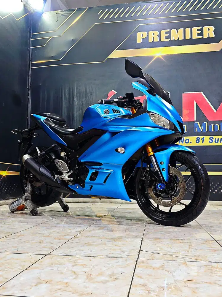 Yamaha R25 V2 black matte mewah Th 2019. Anugerah motor rungkut tengah