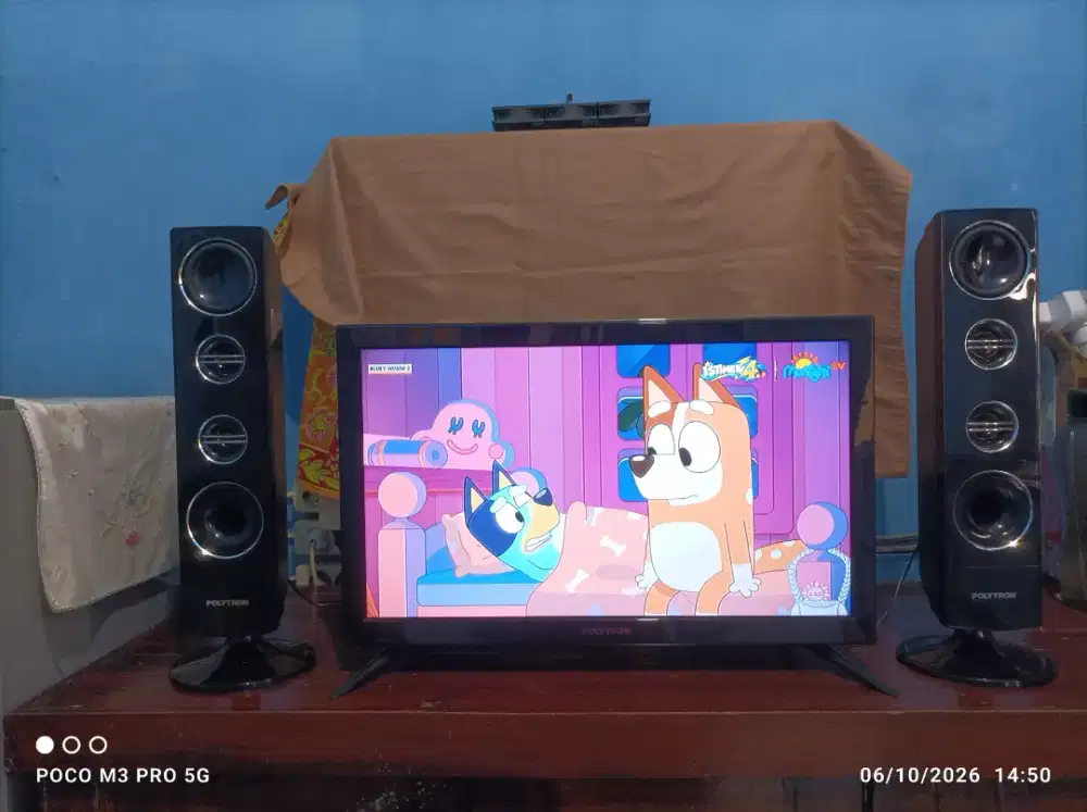Tv Polytron 24 inc + speaker teater