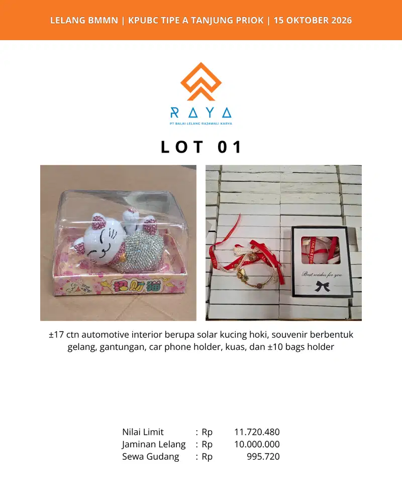 AUTOMOTIVE INTERIOR (SOLAR KUCING HOKI, SOUVENIR GELANG, GANTUNGAN DLL