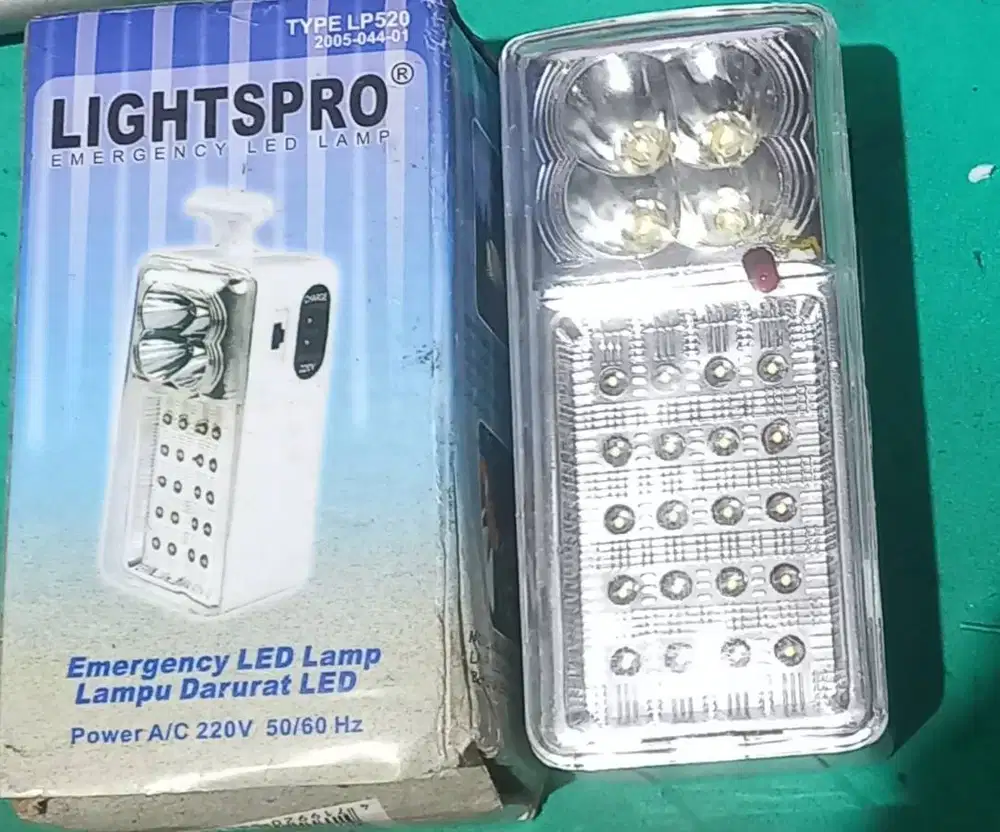 Lampu Emergency LED O8I3IO7 55OOO,LED Terang,Batere Tahan Lama,NET.