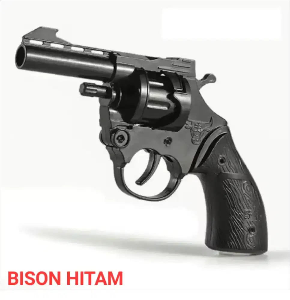 Dijual pistol mainan dumpis tipe CLASSIC HITAM jadul aksesoris logam.