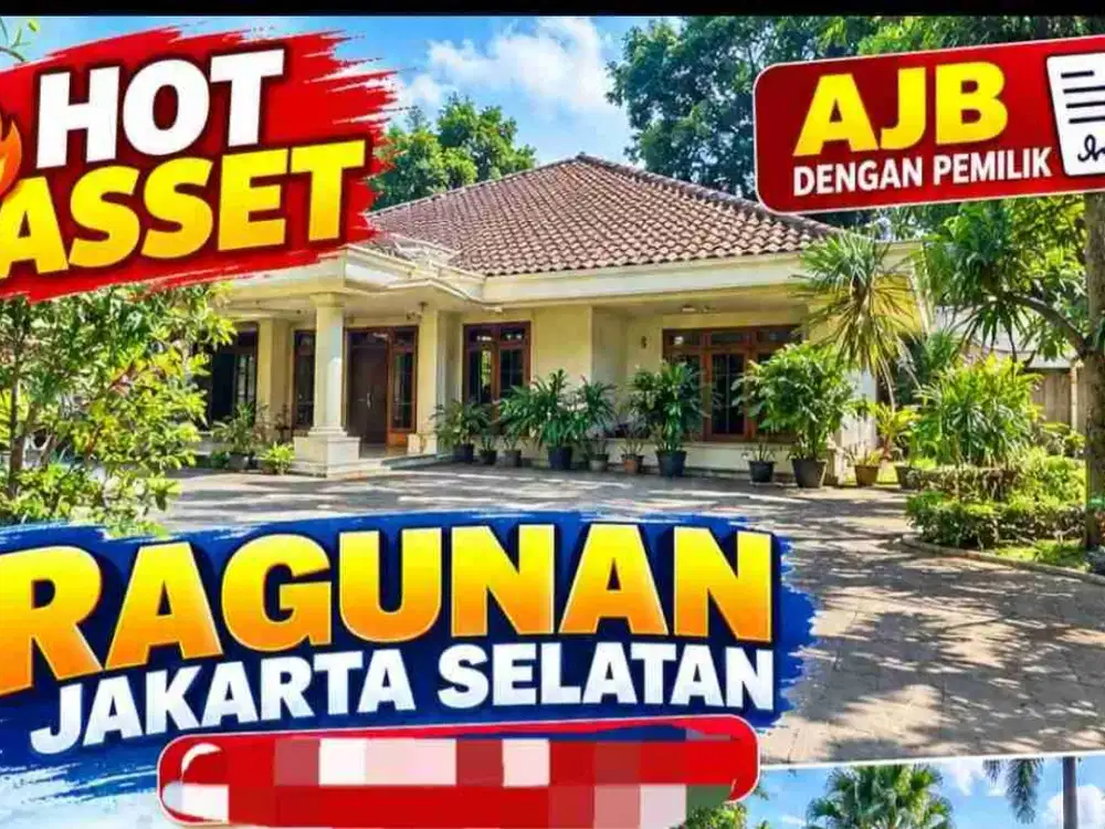 DIJUAL CEPAT DAN MURAH DIBAWAH NJOP RUMAH MEWAH RAGUNAN, JAKARTA SELATAN.