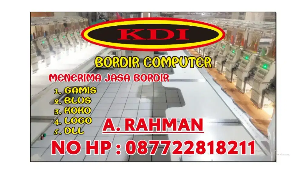 operator mesin bordir komputer