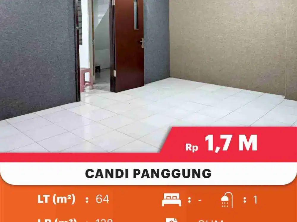 Ruko 2 Lantai Siap Pakai di Candi Panggung Malang Lokasi Strategis Dekat Kampus Ub & Suhat SHM