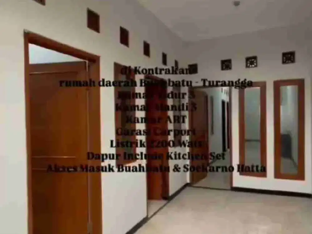 Disewakan Rumah Area Komplek Turangga Buahbatu Bandung pusat