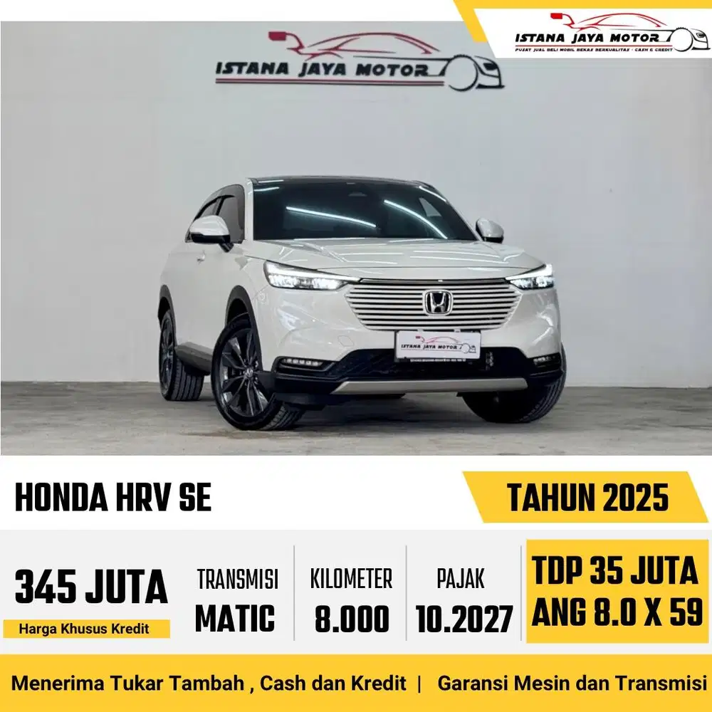 KM 8RB !! Honda HR-V SE 1.5 Automatic 2025 Putih