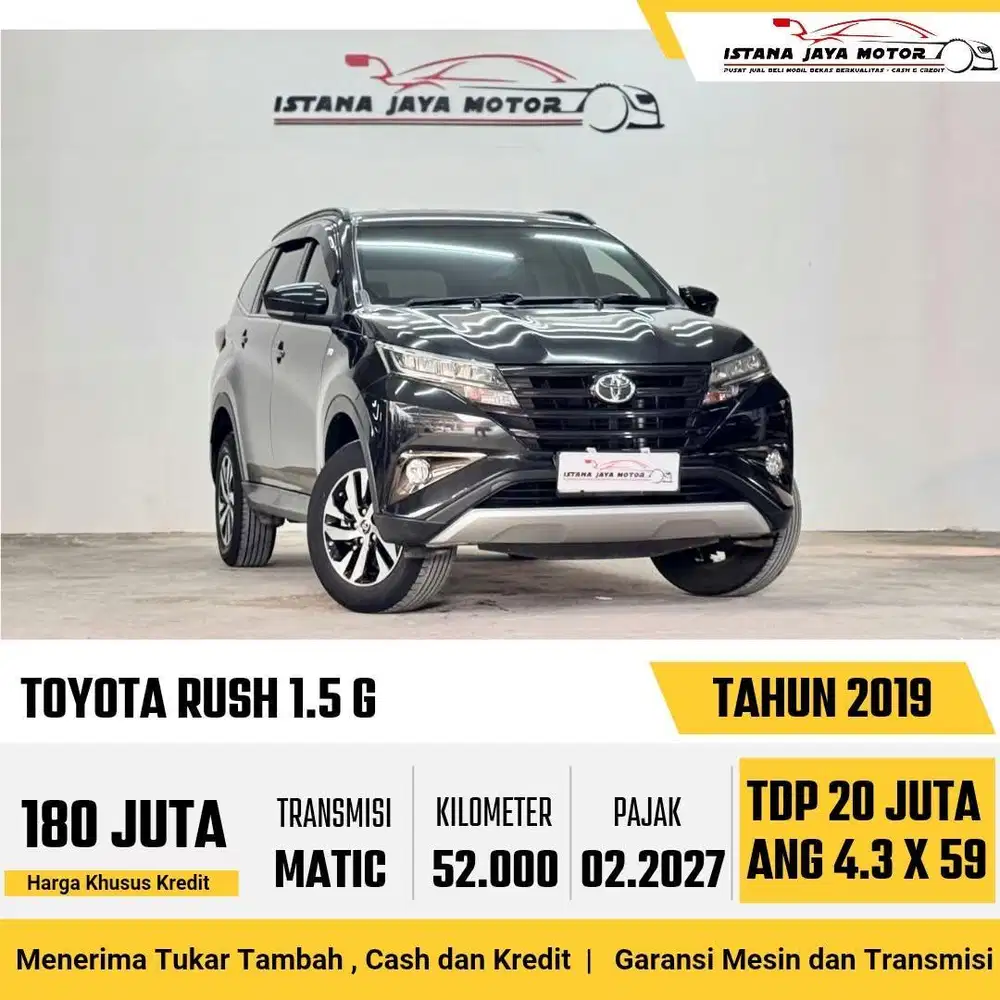 LOW KM !! Toyota Rush G 1.5 Automatic NIK 2019 Hitam