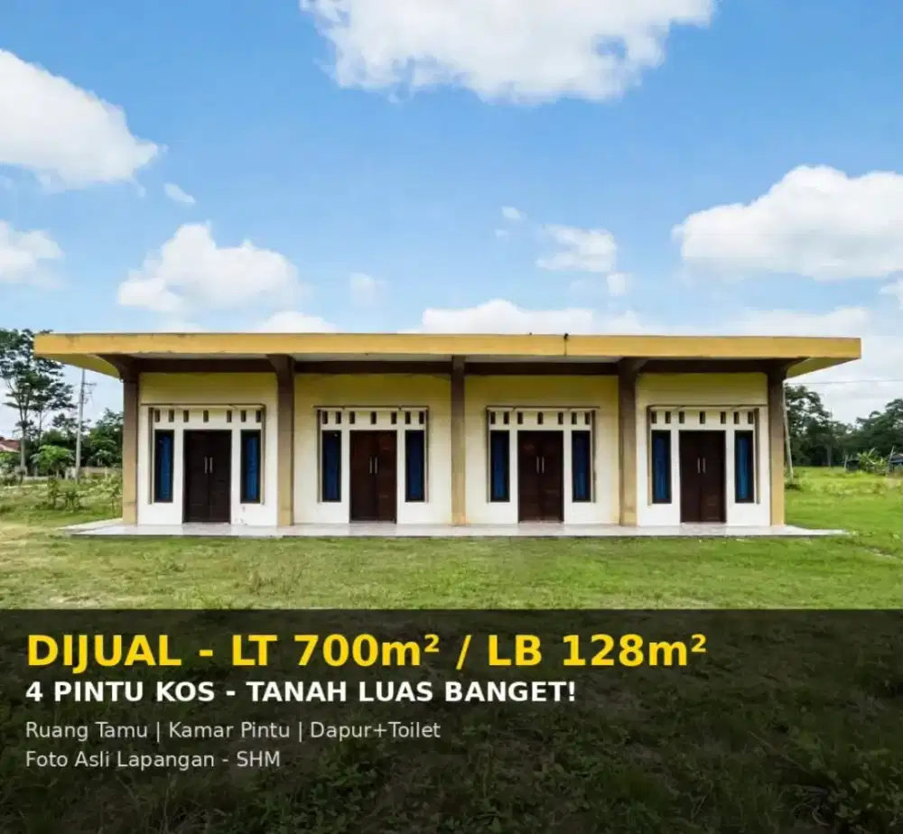 DiJual Cepat - Rumah Kontrakan 4 pintu + Tanah Luas 700 M -dekat BIM