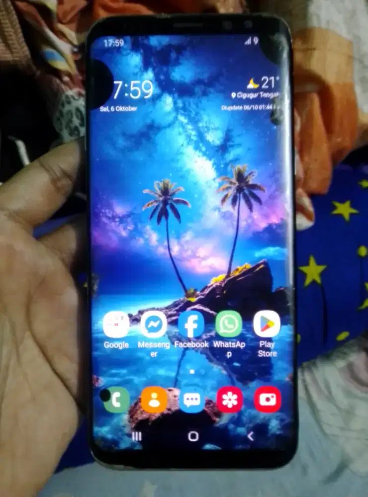 Samsung galaxy S8+ 4G 4/64 layar 6.2 inchi minus layar tt/bt