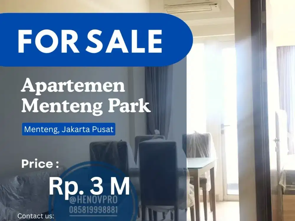 DIJUAL BEST UNIT 2 BR MENTENG PARK APT BEST CITY VIEW
