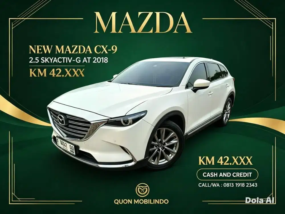 MAZDA CX9 2.5 SKYACTIV - G SUNROOF AT 2018