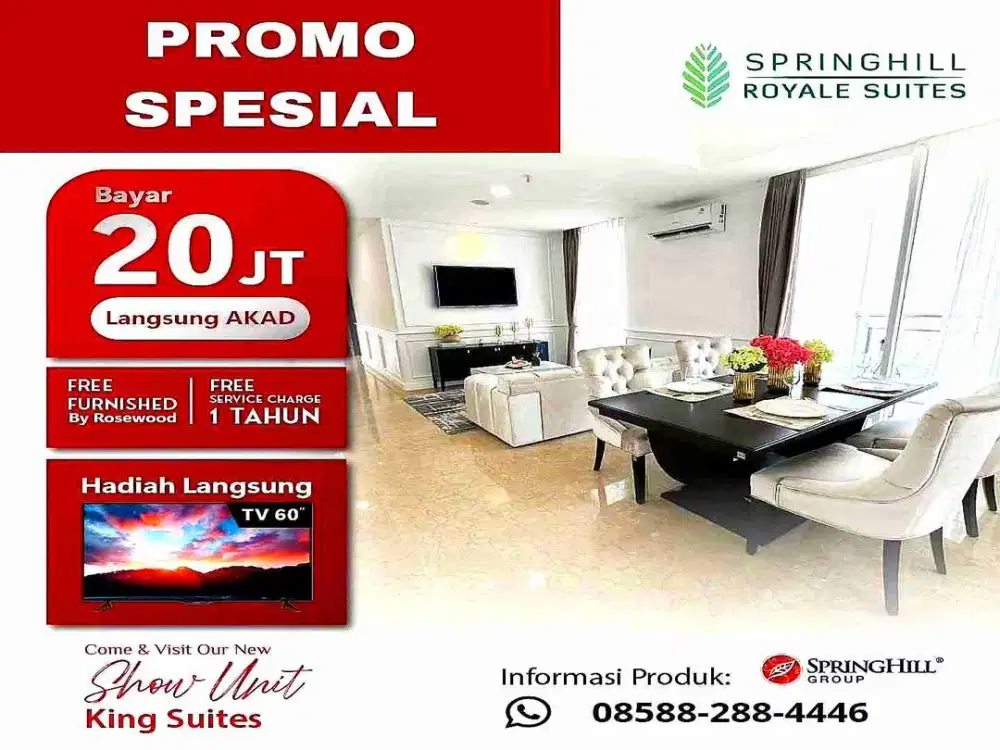 Springhill Royal King 6BR 368M2 Double Unit View Golf Kemayoran PRJ JIEXPO