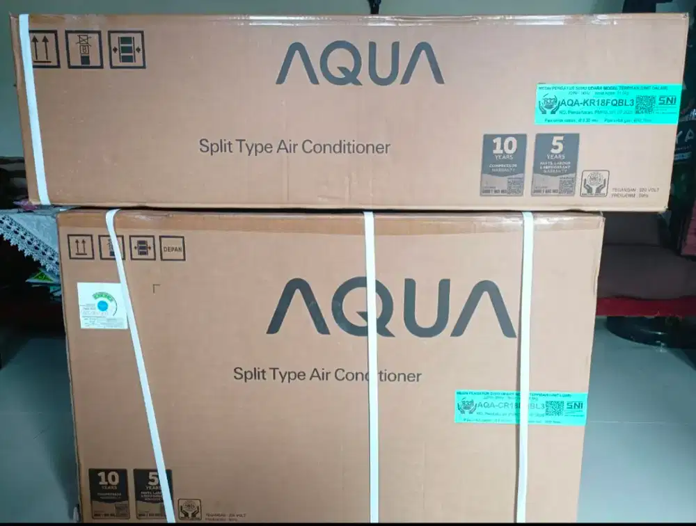 AC 2PK Standart , Merk AQUA Japan, Baru Segel, Garansi Resmi.