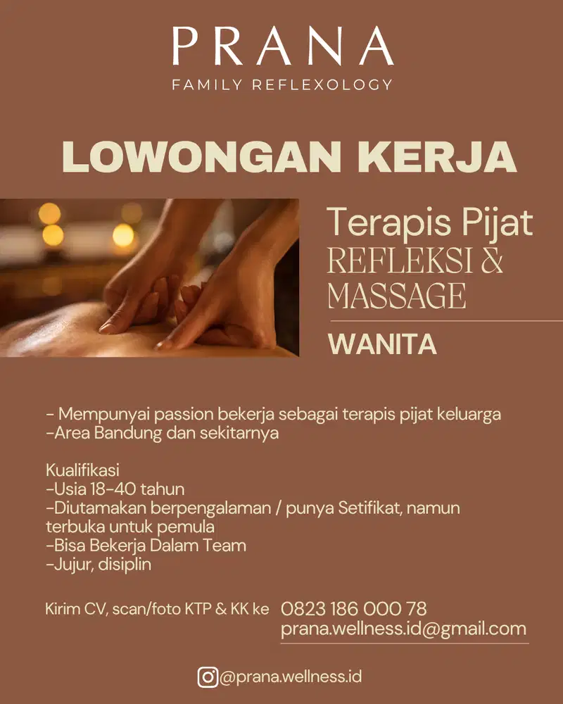 Loker Terapis Massage Reflexology Family Spa