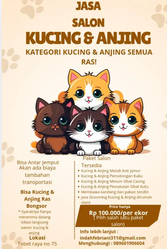 JASA GROOMING KUCING & ANJING