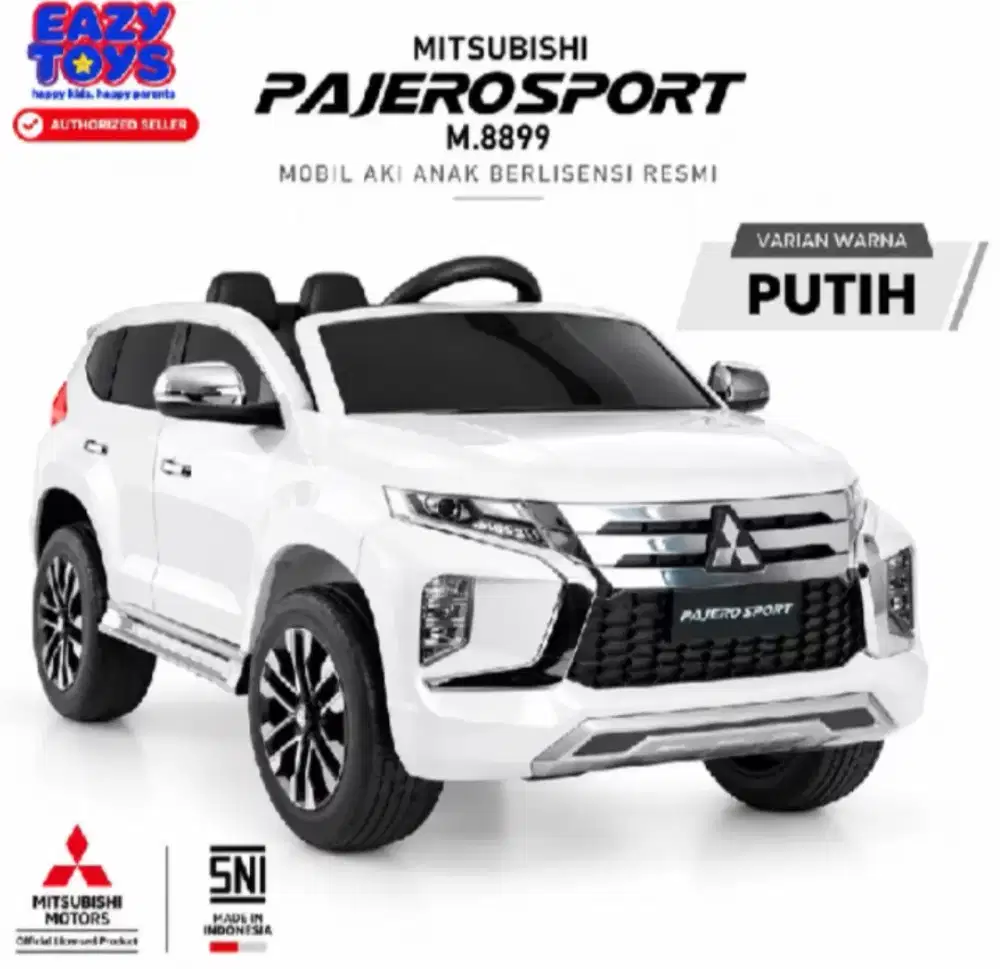 Mobil mainan aki Pajero Sport Putih