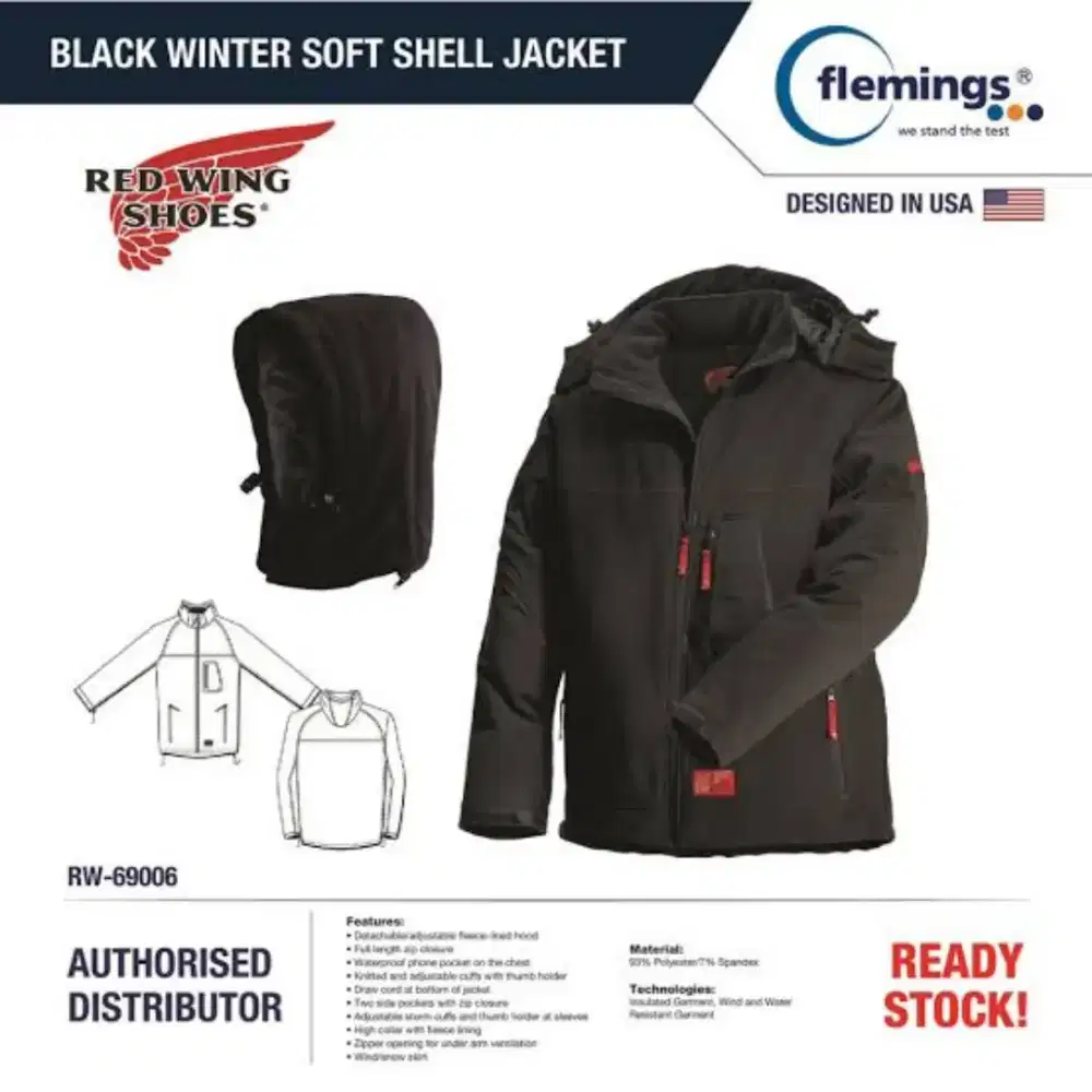 Redwing 69006 Jacket ori, Soft Shell 3 layer