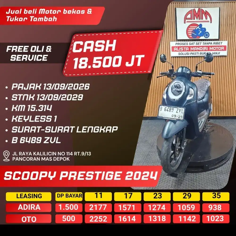 SCOOPY PRESTIGE 2024 DP 500 CASH / KREDIT ALISTA