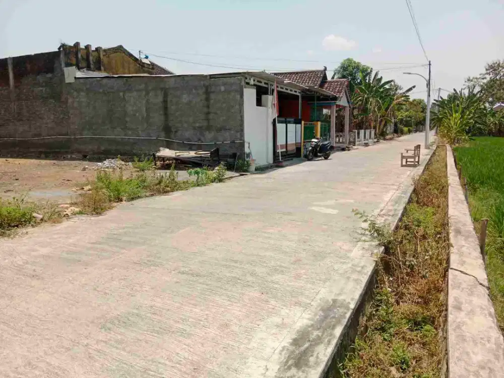 Kavling murah 256m² muka 9,5m, jalan cor  5m, 5 mnt dari jalan Raya sukoharjo-wonogiri, di Pondok Nguter sukoharjo