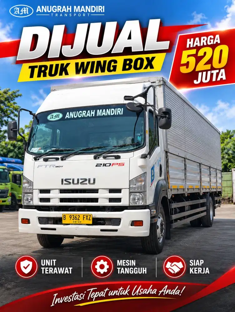 DIJUAL ISUZU FTR 90 T 2019 • TRUK WING BOX SIAP KERJA SIAP JALAN