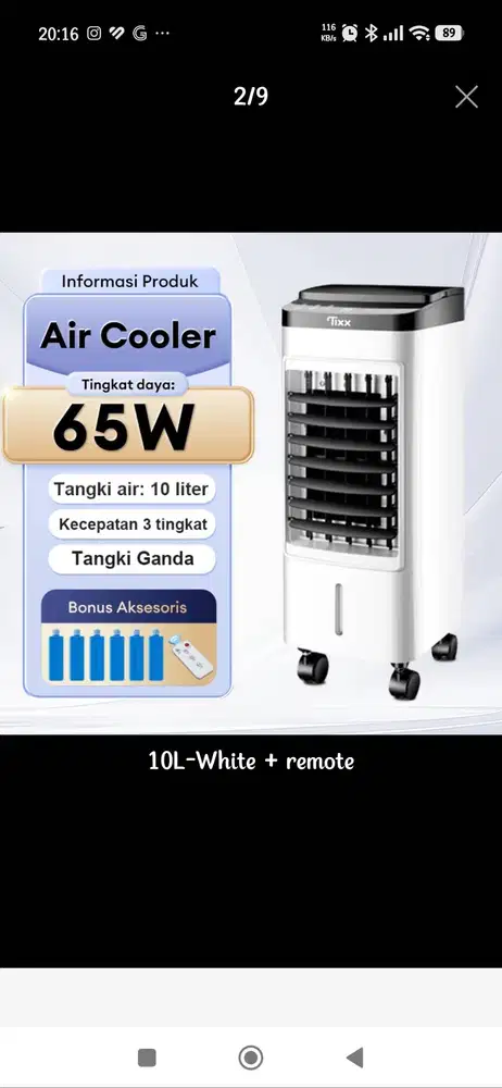 Tixx Air Cooler 10liter